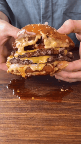 Person Holding Hamburger
