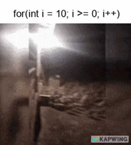 Person Holding Hammer with For Loop Text