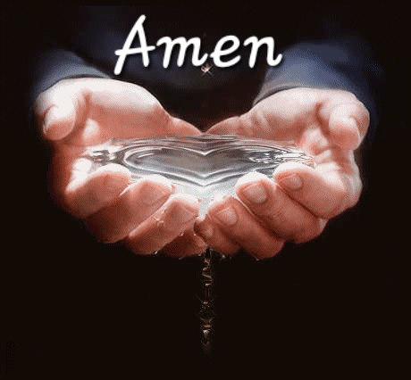 Person Holding Heart Water Drop Amen