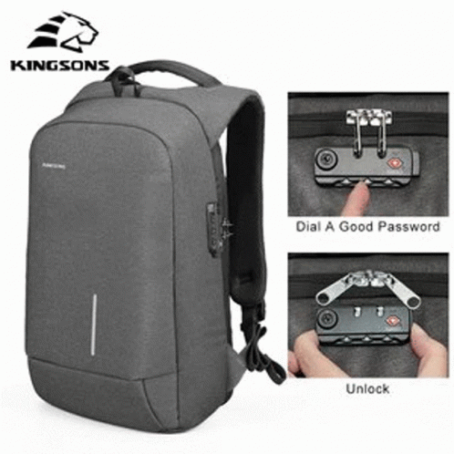 Person Holding Kingsons Backpack With Combination Lock
