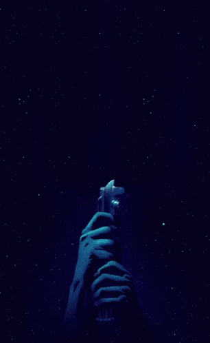 Person Holding Light Saber GIF