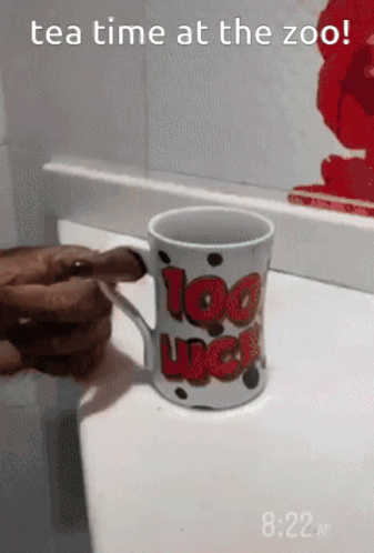 Person Holding Mug Saying Too Much GIF