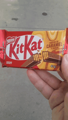 Person Holding Nestle KitKat Bar GIF