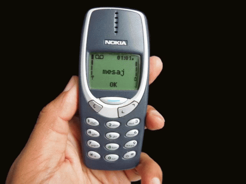 Person Holding Nokia Cell Phone With Message