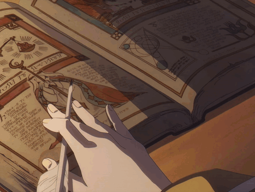 Person Holding Pencil With Harry Potter and the Deathly Hallows Book