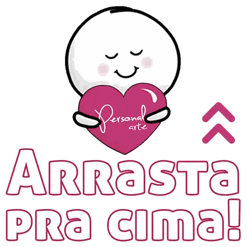 Person Holding Pink Heart Arrasta Pra Cima