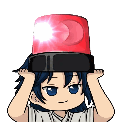Person Holding Red Light on Head