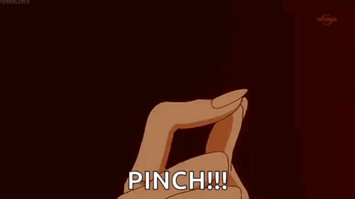 Person Holding Red Lightning Bolt Saying Pinch