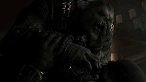 Person Holding Skull In Dark Room GIF