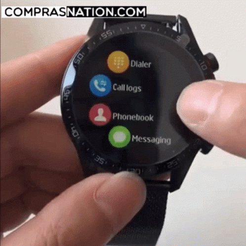 Person Holding Smart Watch Say Comprasnation