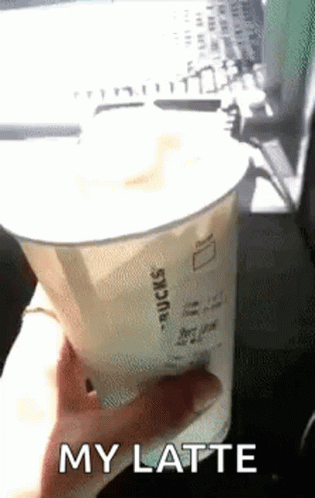 Person Holding Starbucks Cup Saying My Latte