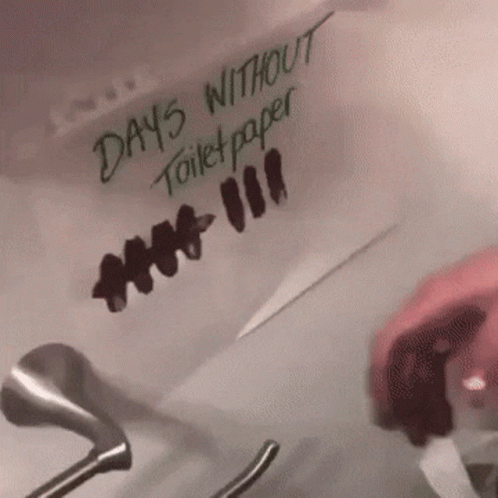Person Holding Toilet Paper Days Without Toilet Paper