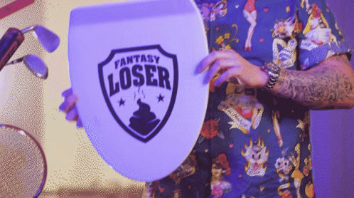 Person Holding Toilet Seat Fantasy Loser