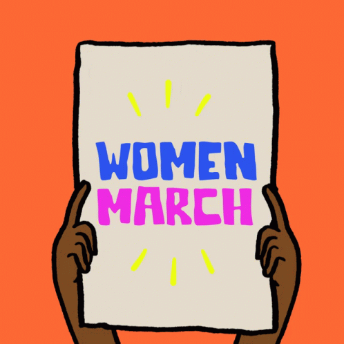 Person Holding Up Sign Saying Women March