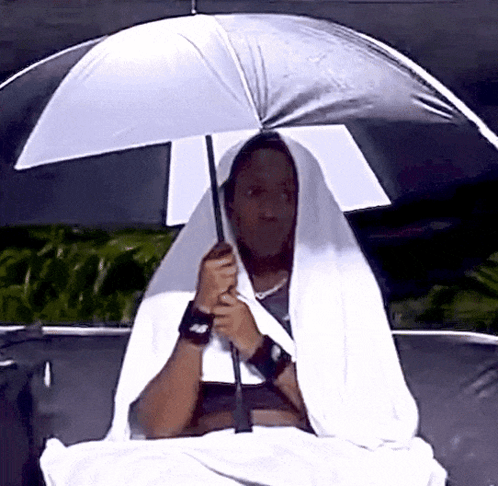 Person Holding White Umbrella With Letter A