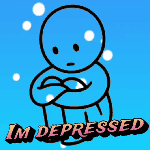 Person Hugging Themselves I'm Depressed
