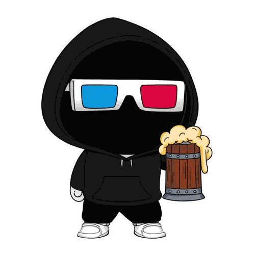 Person in 3D Glasses Holding Beer