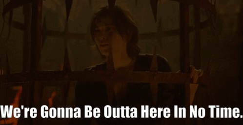 Person In Cage Saying We're Gonna Be Outta Here GIF