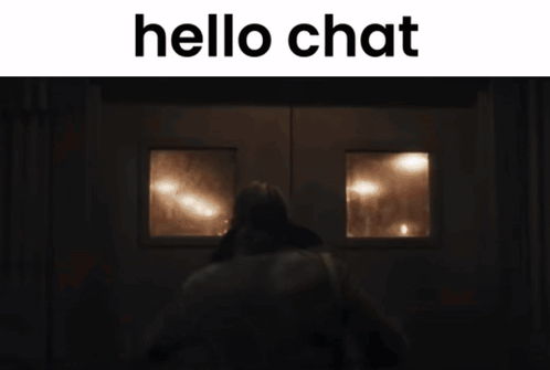 Person in Dark Room Saying Hello Chat
