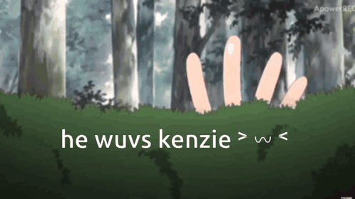Person In Forest He Wuvs Kenzie GIF