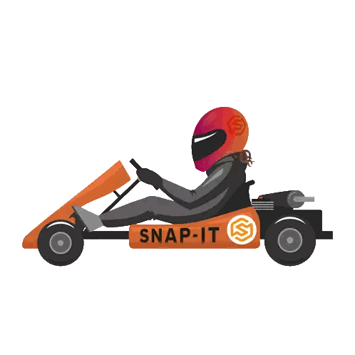 Person in Go Kart Saying Snap It