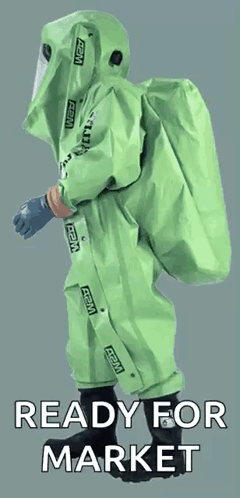 Person in Green Suit Ready for Market
