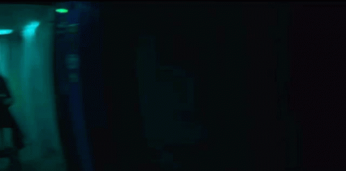 Person in Hallway With Blue Light and I Love You Sticker