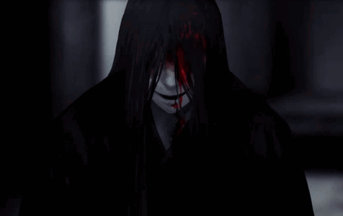 Person in Hood With Blood on Face