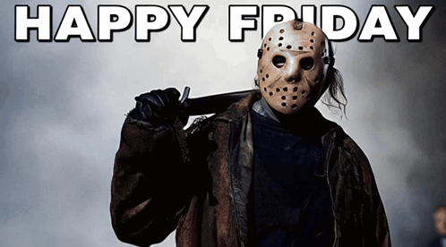 Person in Jason Voorhees Costume in Front of Door