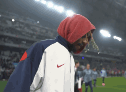 Person In Nike Jacket With Hood GIF