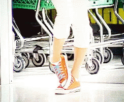 Person in Orange Shoes Standing