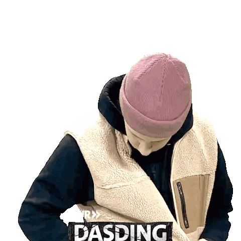 Person in Pink Hat and Dasding Vest