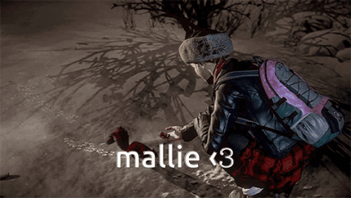 Person In Plaid Shirt With Pink Backpack Says Mallie < 3 GIF
