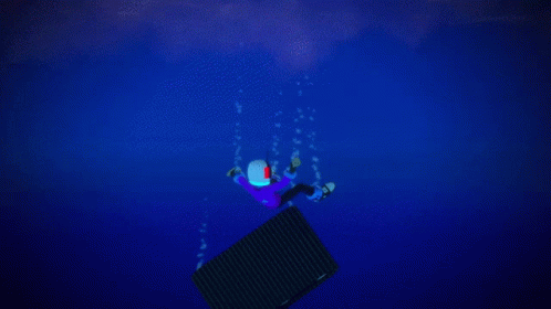 Person in Purple Shirt Falling Into Ocean