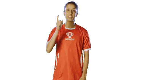 Person in Red Dreamii Shirt