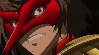 Person in Red Mask with Anime Planet