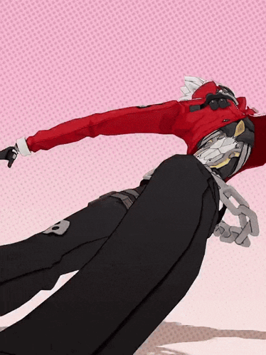 Person In Red Shirt And Black Pants Laying On Ground GIF