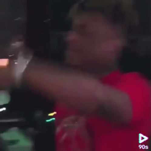 Person in Red Shirt Dancing 90s TV