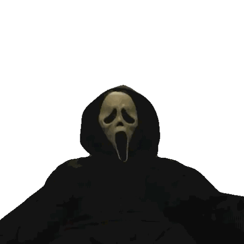 Person in Scream Mask and Black Hood