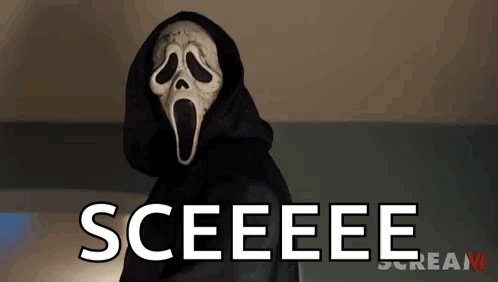 Person in Scream Mask and Hood