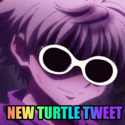 Person In Sunglasses Saying New Turtle Tweet GIF