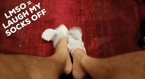Person in White Socks Laugh My Socks Off