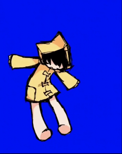 Person in Yellow Raincoat with Hood