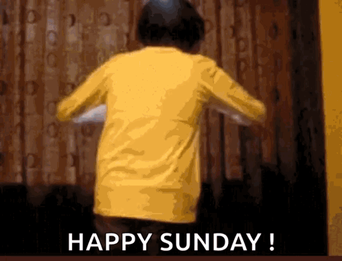 Person in Yellow Shirt Dancing Happy Sunday