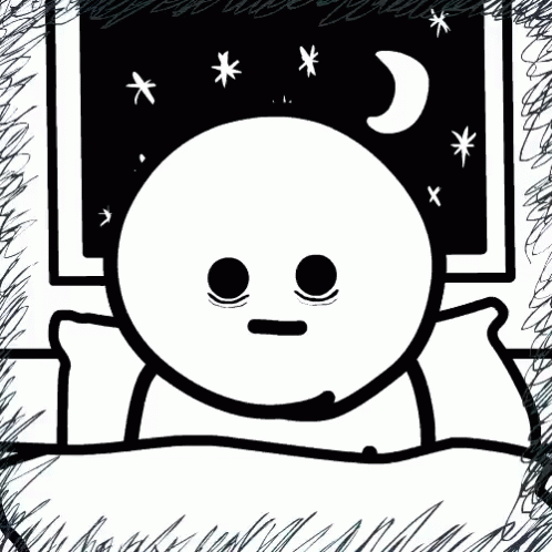 Person Laying in Bed With Moon and Stars