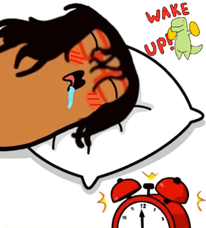 Person Laying On Pillow Saying Wake Up GIF