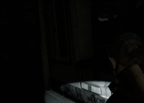 Person Looking At Monster In Video Game GIF
