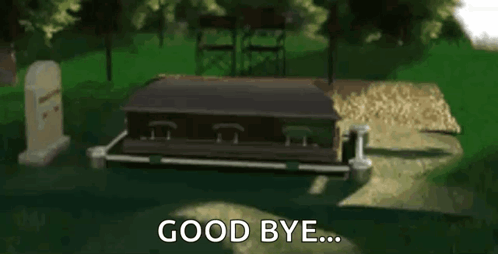 Person Lying In Grave Saying Good Bye GIF