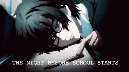 Person Lying on Desk Before School