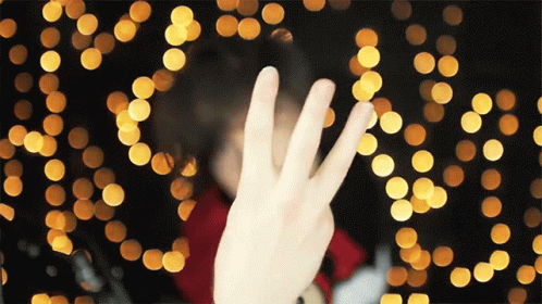 Person Making Peace Sign GIF
